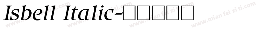 Isbell Italic字体转换